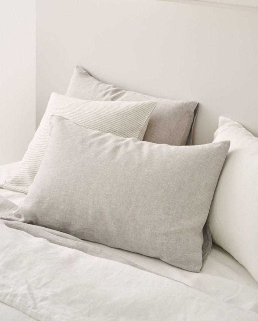 BASSOLS Funda De Almohada Linen Gris New