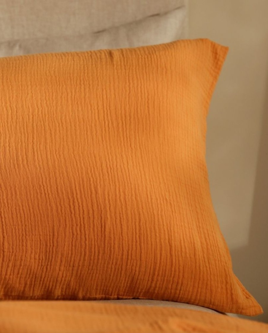 BASSOLS Fundas De Almohada De Gasa Gauze Naranja Online